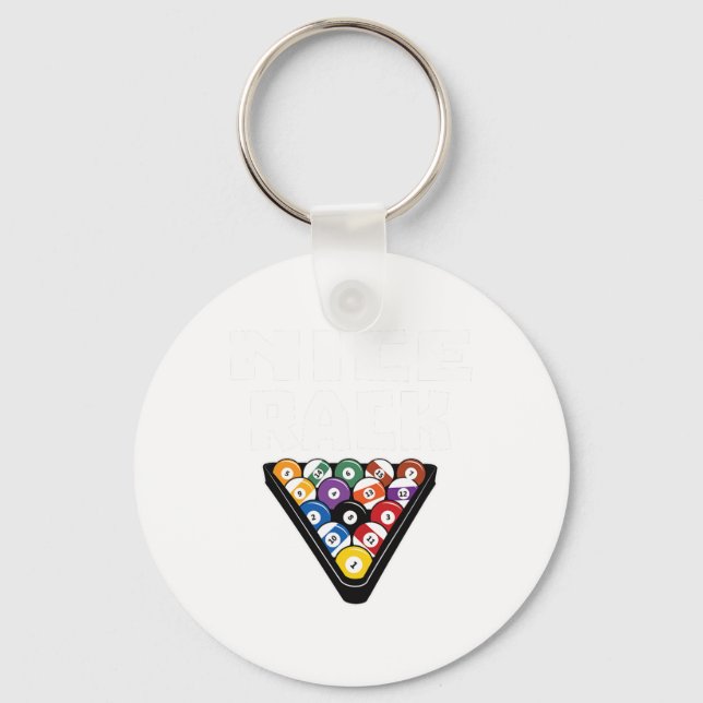 Funny Pool Payer Gifts Nice Rack Shirt Art-pool Bi Key Ring (Front)