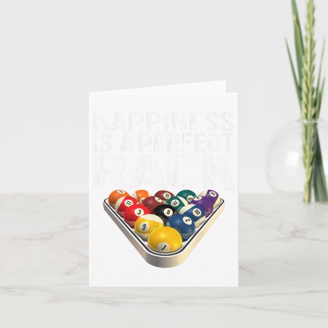 Funny Pool Perfect Rack Billiards Tee  Card (Front)