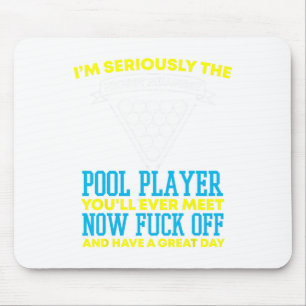 Funny Pool Player And Billiards Mouse Mat
