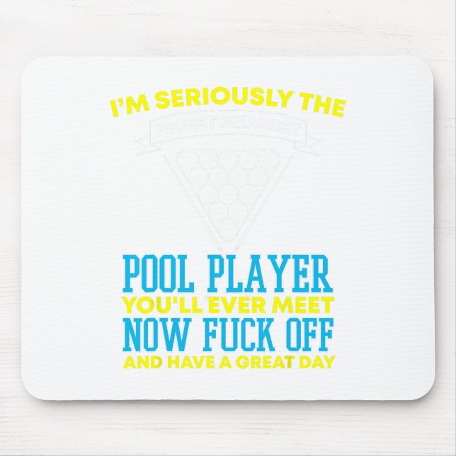 Funny Pool Player And Billiards  Mouse Mat (Front)