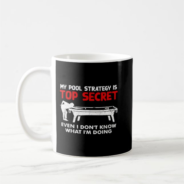 Funny Pool Player Billiards Gift Coffee Mug (Left)