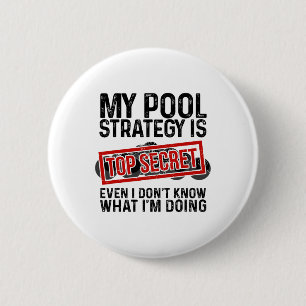 Funny Pool Player Billiards Gift For Men Women Gam 6 Cm Round Badge
