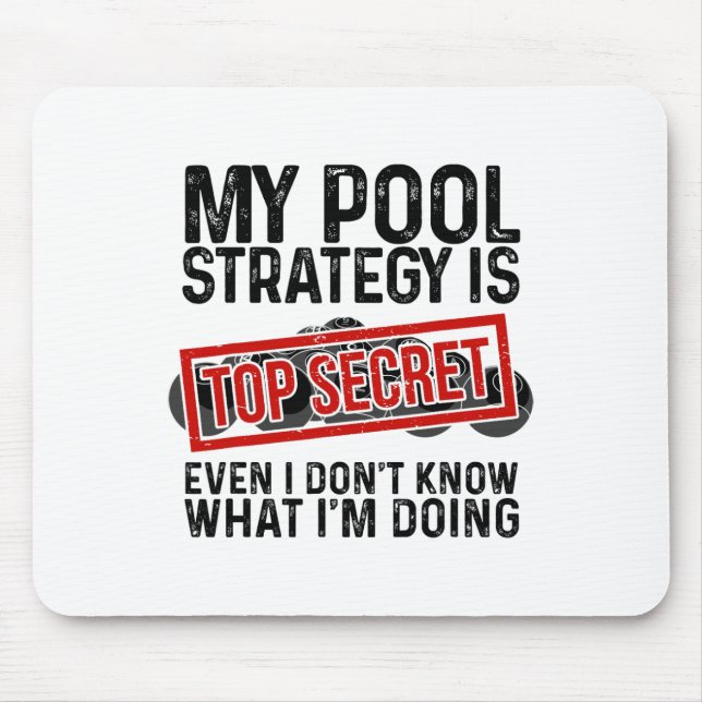 Funny Pool Player Billiards Gift For Men Women Gam Mouse Mat (Front)