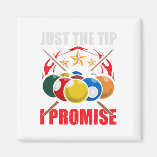 Funny Pool Player Billiards Just The Tip I Promise Magnet