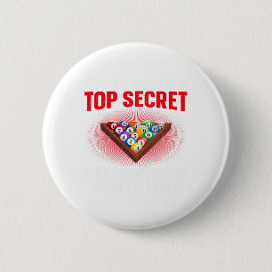 Funny Pool Player Design For Men Women 8 Ball Bill 6 Cm Round Badge