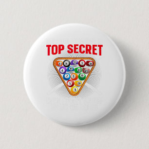 Funny Pool Player Design For Men Women 8 Ball Bill 6 Cm Round Badge
