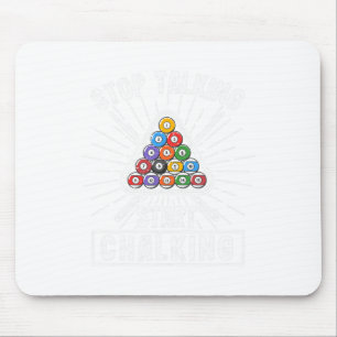 Funny Pool Player Quote Billiard Stop Talking Star Mouse Mat