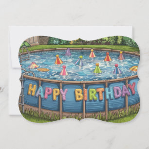 Funny Pool Riddle Birthday Card