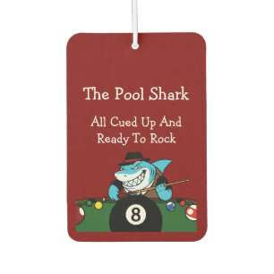 Funny Pool Shark Billiards Theme Men's Car Car Air Freshener