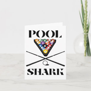 Funny Pool Shark Shirt Art-billiards And Pool Card