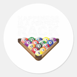 Funny Pool Snooker Perfect Rack Billiards 8 Classic Round Sticker
