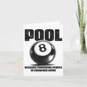 Funny Pool Table Billiards 8 Ll Black Ll Frowned U Card