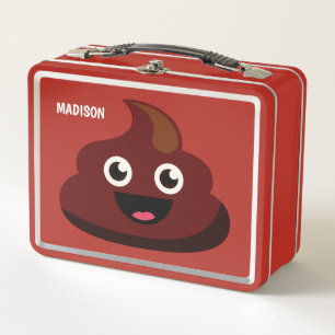 Funny Poop Custom name lunch boxes