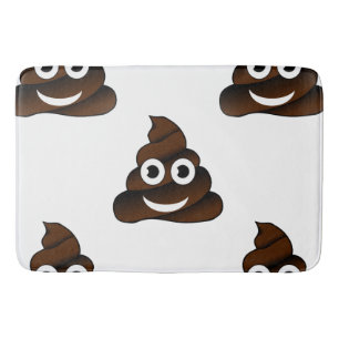 funny poop emoji bathroom bathmat bath mat