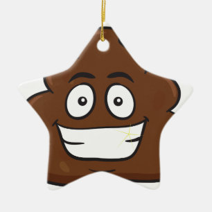 funny poop emoji ceramic tree decoration