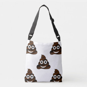 funny poop emoji crossbody bag purse pocketbook