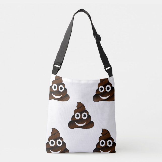 funny poop emoji crossbody bag purse pocketbook (Front)