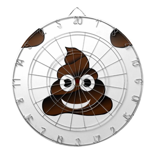 funny poop emoji dartboard (Front)