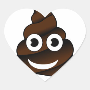 funny poop emoji heart sticker