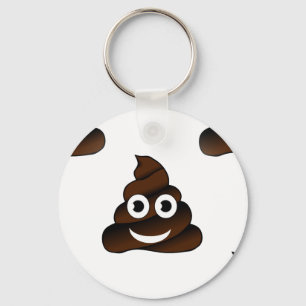 funny poop emoji key ring