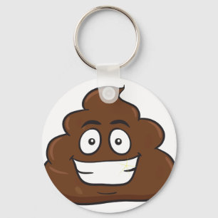 funny poop emoji key ring
