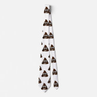 funny poop emoji menswear mens necktie neck tie