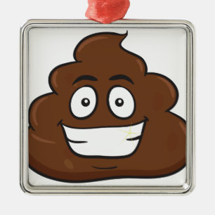 funny poop emoji metal tree decoration