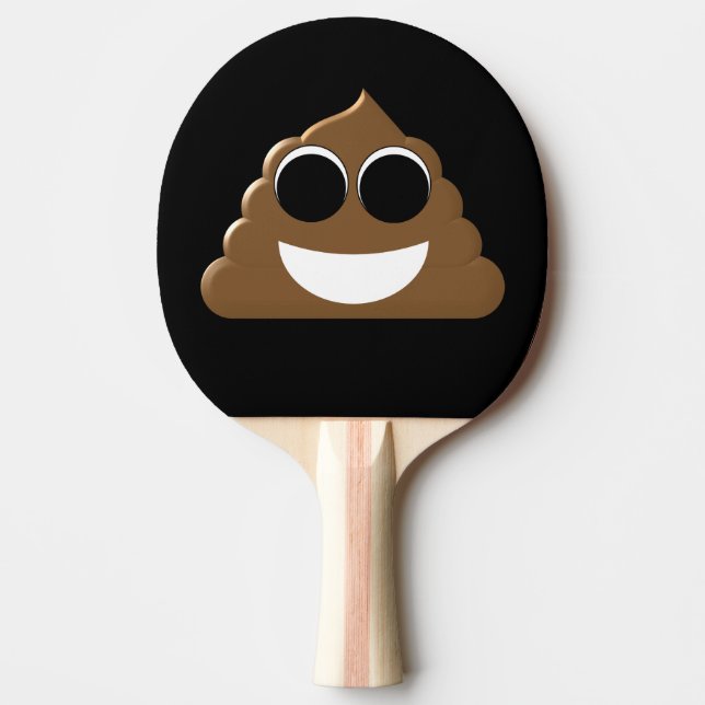 Funny Poop Emoji Ping Pong Paddle (Front)
