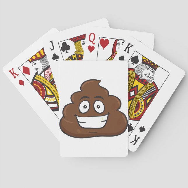 funny poop emoji playing cards (Back)