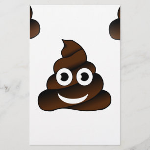 funny poop emoji stationery
