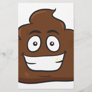 funny poop emoji stationery