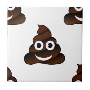 funny poop emoji tile
