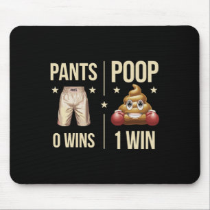 Funny Poop Toilet Humour Poop Boxing Meme Pants 0 Mouse Mat