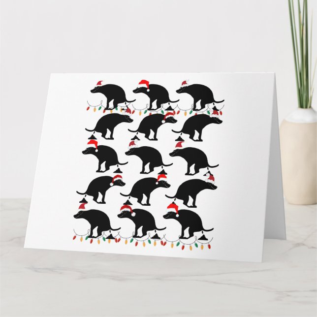 Funny Pooping Christmas Dogs Card (Front)