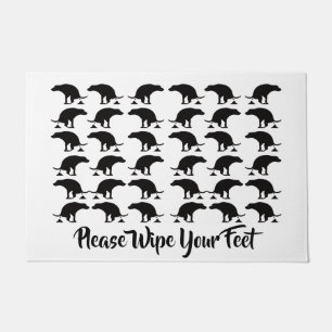 Funny Pooping Dogs Please Wipe Your Feet Doormat