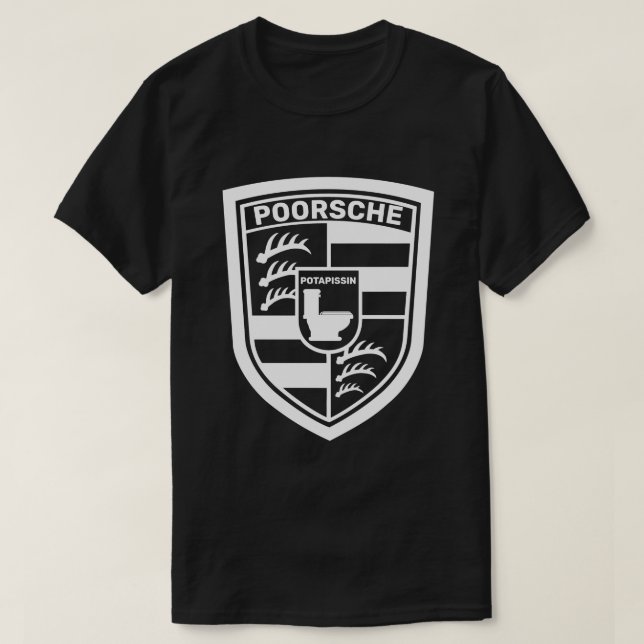 Funny Poorsche Potapissin T-Shirt (Design Front)