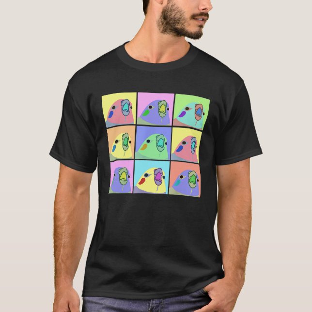 Funny Pop Art Cockatiel Birb Memes Pet Birb Cute P T-Shirt (Front)