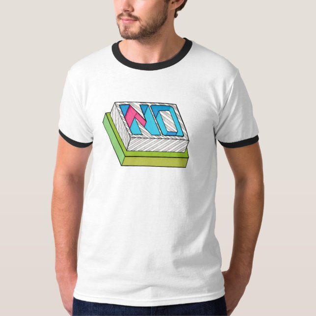Funny Pop Art Ringer Tee, Original Art Shirt (Front)
