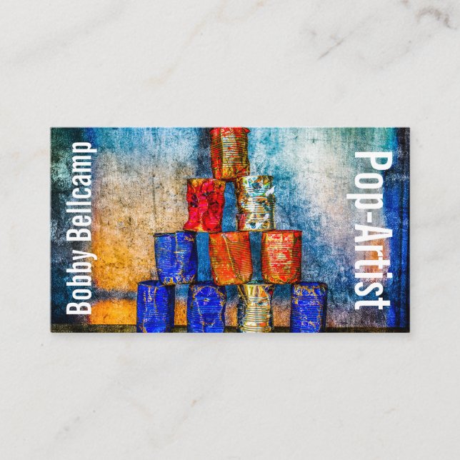 Funny Pop-Artist unique customisable Business Card (Front)