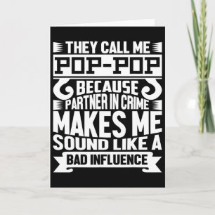 Funny Pop Pop Dad Shirt Valentine Fathers Day Chri Card