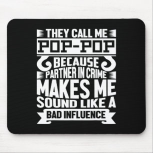 Funny Pop Pop Dad Shirt Valentine Fathers Day Chri Mouse Mat