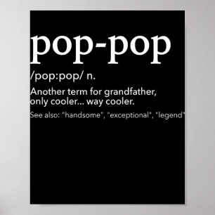Funny pop pop for cool grandpa for father's day  poster