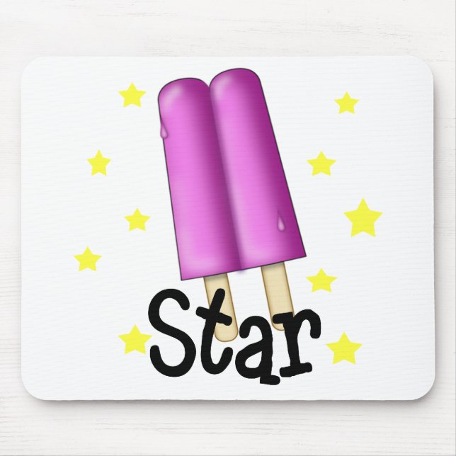 Funny Pop Star Girl Mouse Mat (Front)