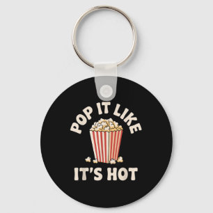 Funny Popcorn Art For Men Women Kids Pop Corn Popc Key Ring