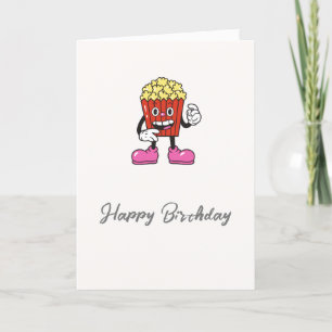 Funny Popcorn Birthday card