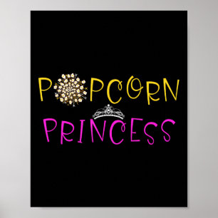 Funny Popcorn Lover Graphic Saying Popcorn Princes Poster
