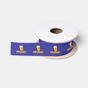 Funny Popcorn Lover's Satin Ribbon
