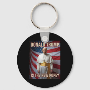 Funny Pope &amp; President Donald Trump, Catholic  Key Ring