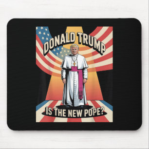 Funny Pope & President Donald Trump, Catholic Mouse Mat