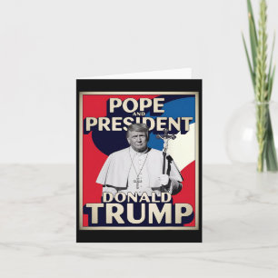 Funny Pope And President Donald Trump6  Card